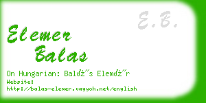 elemer balas business card